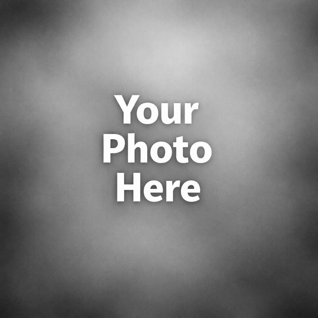 Grey textured background with white text reading 'Your Photo Here'
